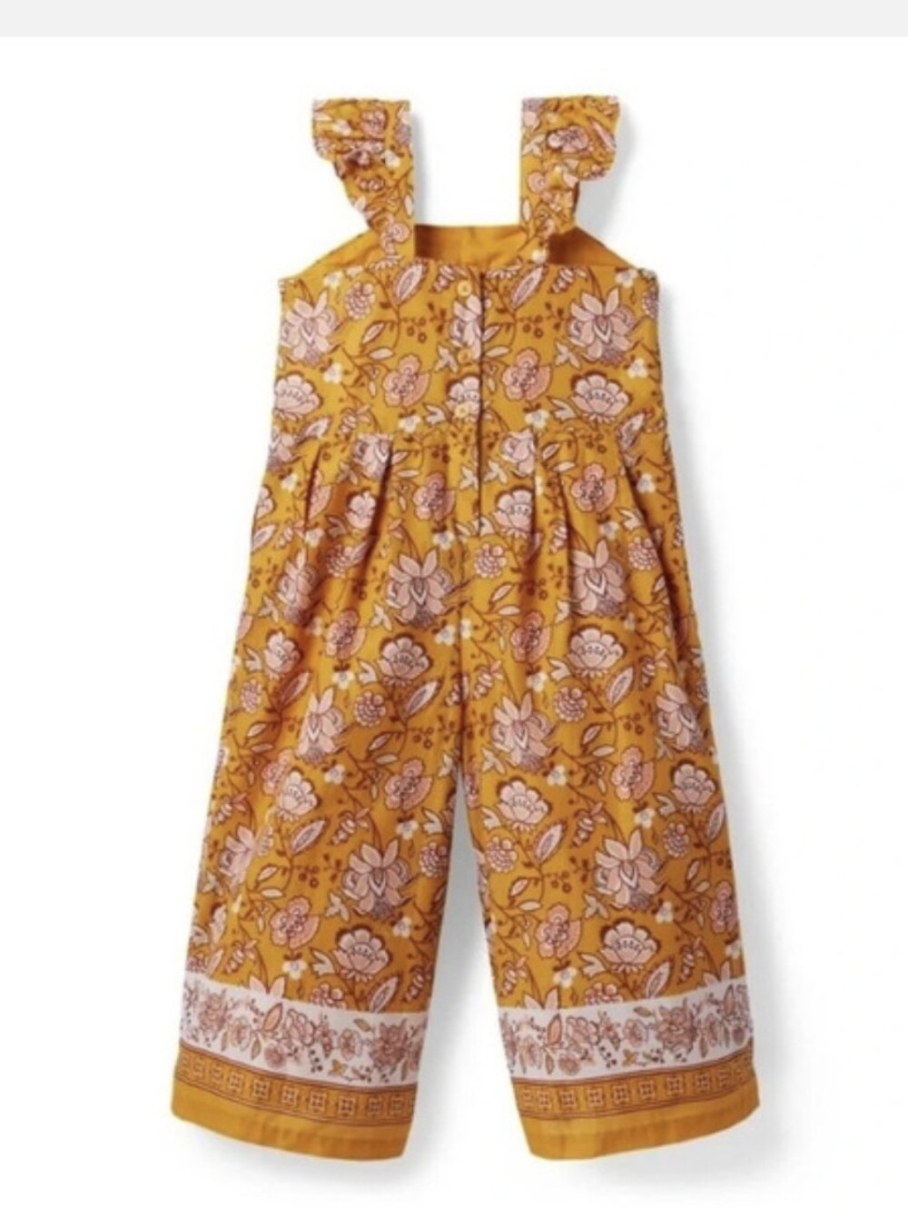 Janie & Jack Boho Floral Paisley Print Cotton Jumpsuit Sz 18-24 Months